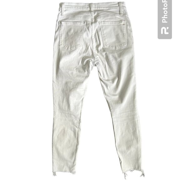 MADEWELL 9' High Rise White Jeans Distressed Knees US 28 - Picture 7 of 8